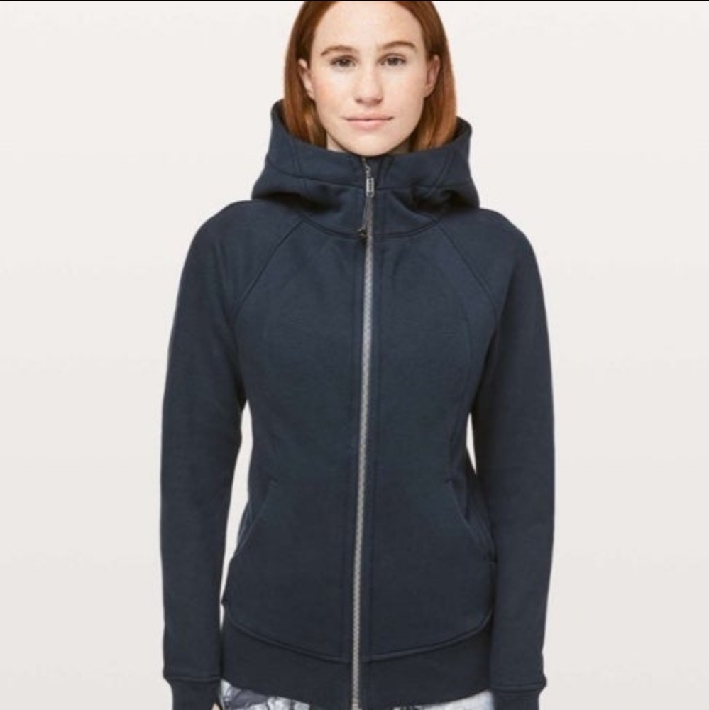 Lululemon Full Zip Scuba Hoodie Jacket Nocturnal Teal Blue Green 6